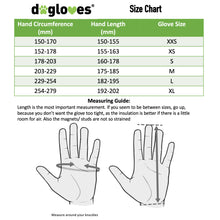Load image into Gallery viewer, Size chart for choosing dog gloves